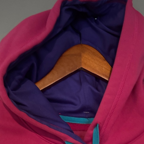 Under Armour Pink Hoodie with Blue Logo - Picture 6 of 9
